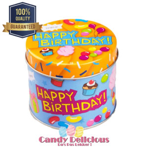Snoepblik Happy Birthday Candy Delicious